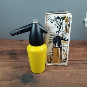 Vintage Soda King Syphon Model 7 Daisy Yellow Seltzer Bottle Maker with Box